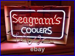 Vintage Seagram's Beer Neon Sign 24 X 14