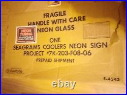 Vintage Seagram's Beer Neon Sign 24 X 14