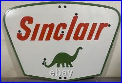 Vintage Sinclair Dino Neon Gas & Oil Porcelain Enamel Sign