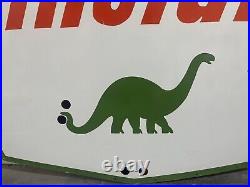 Vintage Sinclair Dino Neon Gas & Oil Porcelain Enamel Sign