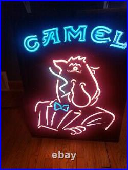 Vintage Smokin Joe Camel Cigarettes Original Neon Sign, RJRTC, 1990s. Works