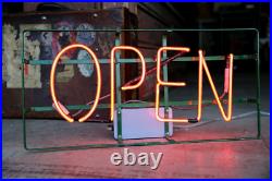 Vintage Store Display Neon Open Sign Antique Light Lamp