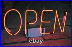 Vintage Store Display Neon Open Sign Antique Light Lamp