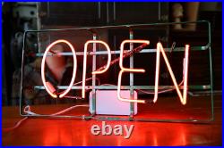 Vintage Store Display Neon Open Sign Antique Light Lamp