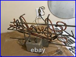 Vintage Stroh's Beer Neon Hanging Bar Light Sign 23 Everbrite 1988 Gas Tube Red