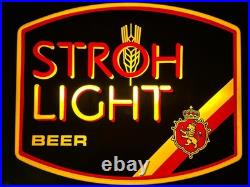 Vintage Stroh's Beer Neon Light Up Bar Sign 20X16in Detroit Michigan Advertising Vintage Stroh's Beer Neon Light Up Bar Sign 20X16in Detroit Michigan Advertising