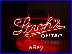 Vintage Strohs Neon Sign Beer Brewing Brewiana
