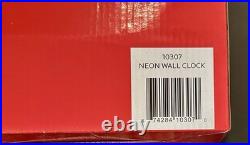 Vintage Style Coca Cola Double Neon 15 Wall Clock New In Box Free Ship