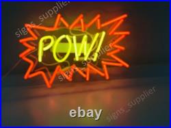 Vintage Style Pow! Pow Acrylic 20 Neon Light Sign Lamp Party Club Wall Decor