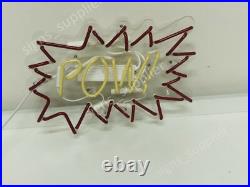 Vintage Style Pow! Pow Acrylic 20 Neon Light Sign Lamp Party Club Wall Decor