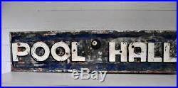 Vintage Tin Can Neon Sign Pool Hall Billiards Shipping Available