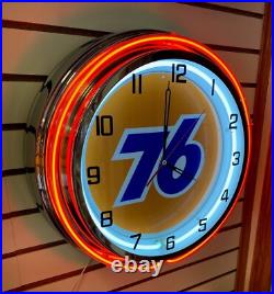 Vintage Union 76 Gasoline Motor Oil Gas Station Sign Large 18 Metal Neon Clock Vintage Union 76 Gasoline Motor Oil Gas Station Sign Large 18 Metal Neon Clock