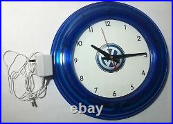 Vintage Volkswagen VW Auto Garage Clock Neon Light Sign 15
