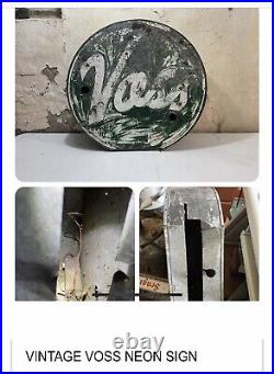 Vintage Voss Drugs 2 Sided Neon Sign