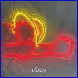Vintage Western Cowboy Cowgirl Neon Light Sign Works, No Power Adapter Included