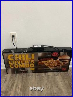 Vintage Wienerschnitzel Neon Drive-Thru Sign Mancave Decor 32x 13