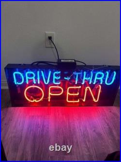 Vintage Wienerschnitzel Neon Drive-Thru Sign Mancave Decor 32x 13