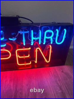 Vintage Wienerschnitzel Neon Drive-Thru Sign Mancave Decor 32x 13
