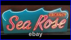 Vintage Wildwood NJ 60s Motel Hotel Neon Sign Boardwalk Beach Rare Pink Blue