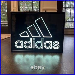 Vintage adidas neon light up sign dealer store display 90s working