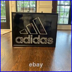 Vintage adidas neon light up sign dealer store display 90s working