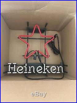Vintage and Rare HEINEKEN NEON BEER SIGN LIGHT OLD BAR TAVERN Fathers Day gift