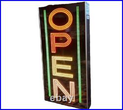 Vintage business Fiber Does, inc Open Sign Model #VD1 337560 Vibrant neon Colors