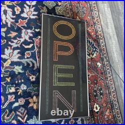 Vintage business Fiber Does, inc Open Sign Model #VD1 337560 Vibrant neon Colors