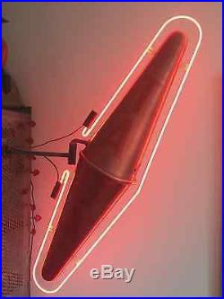Vintage industrial french neon Bar Tabac sign, ancien enseigne neon carotte