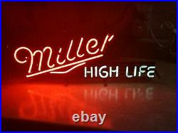 Vintage miller high life neon sign gas tube sign