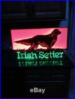 Vintage neon Irish Setter store window sign-works