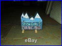 Vintage neon sign DANCING neon lights GIRLIE SHOWS electric sign old neon
