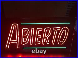 Vintage neon sign Neon Abierto Sign Neon Open Sign