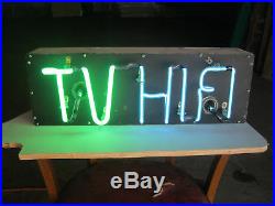 Vintage neon sign TV-HIFI old neon electric sign neon lamps electronics