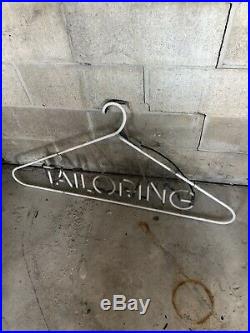 Vintage neon sign Tailoring dry cleaning clothes hanger Staten Island