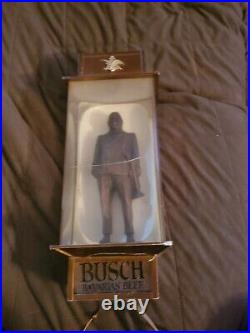 Vintage rare busch bavarian beer Louie Armstrong lighted sign neon bar lamp htf