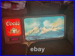 Vintage rare coors original neon lighted sign beer bar mancave banquet scrolling