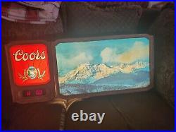 Vintage rare coors original neon lighted sign beer bar mancave banquet scrolling