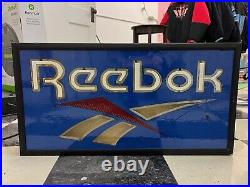 Vintage reebok neon light up sign dealer store display 90s not working