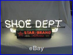 Vintage star brand shoes neon sign