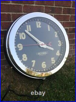 Vintage style remake neon clock electric wall CURTIS Glo dial 21 inch wall sign