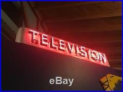 Vintage television large 6 ft neon sign