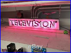 Vintage television large 6 ft neon sign