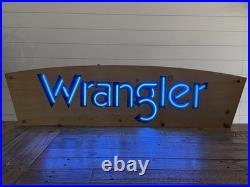 Vtg 2002 Wrangler Western Wear Neon Sign Store Display Cowboy Everbrite Inc USA