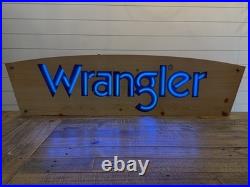 Vtg 2002 Wrangler Western Wear Neon Sign Store Display Cowboy Everbrite Inc USA