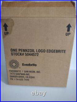 Vtg 2003 Pennzoil Logo Light Up Sign Display Edgebrite / GHN Neon