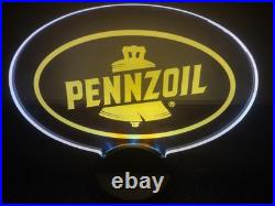 Vtg 2003 Pennzoil Logo Light Up Sign Display Edgebrite / GHN Neon