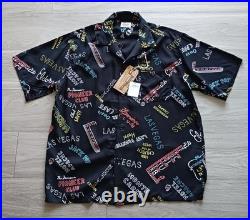 Vtg 50s Repro Casino NEON SIGN Novelty Rayon Shirt Gambler Rockabilly NEW 47 L Vtg 50s Repro Casino NEON SIGN Novelty Rayon Shirt Gambler Rockabilly NEW 47 L