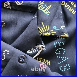 Vtg 50s Repro Casino NEON SIGN Novelty Rayon Shirt Gambler Rockabilly NEW 47 L