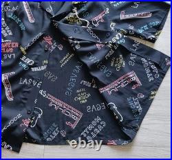 Vtg 50s Repro Casino NEON SIGN Novelty Rayon Shirt Gambler Rockabilly NEW 47 L